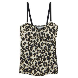 Regatta Womens/Ladies Aceana III Leopard Print Tankini Top / Natural
